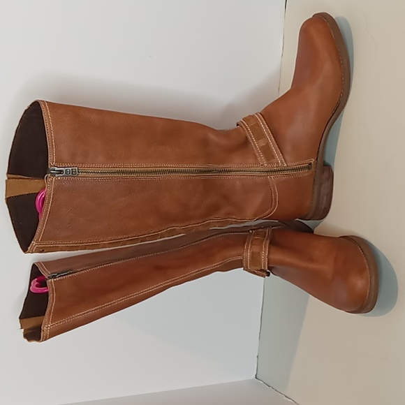 Timberland Savin Hill-Tall Leather Boots -w/ Zippers --British Tan - 7 women's - Picture 12 of 16